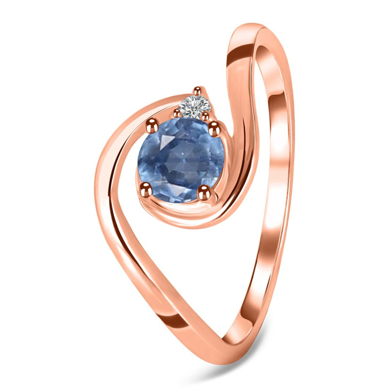 Kyanite & White Topaz Ring KYN-RDR-2622.