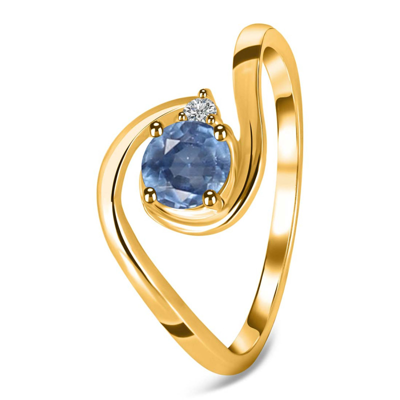 Kyanite & White Topaz Ring KYN-RDR-2622.