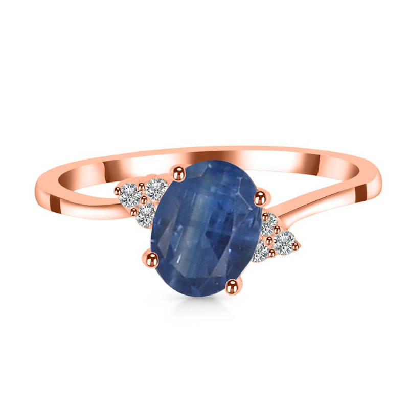 Kyanite & White Topaz Ring KYN-RDR-351.