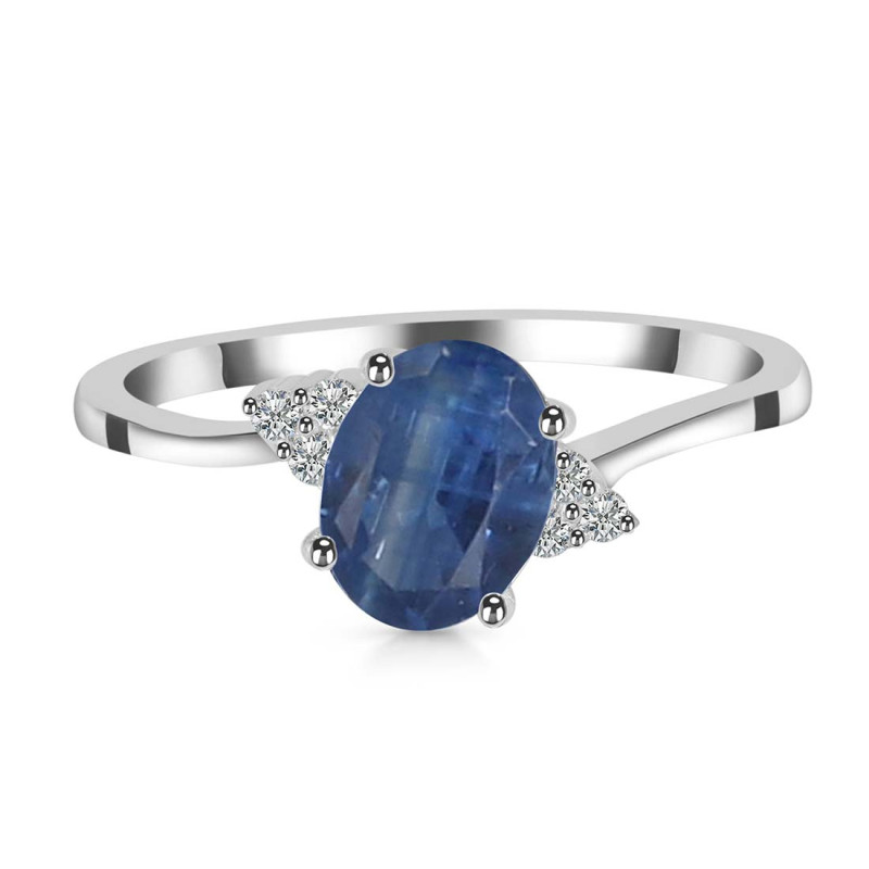 Kyanite & White Topaz Ring KYN-RDR-351.