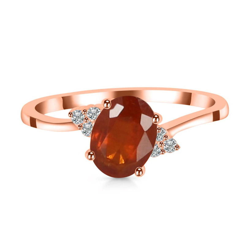 Kyanite (Orange) & White Topaz Ring KYN-RDR-351-O.