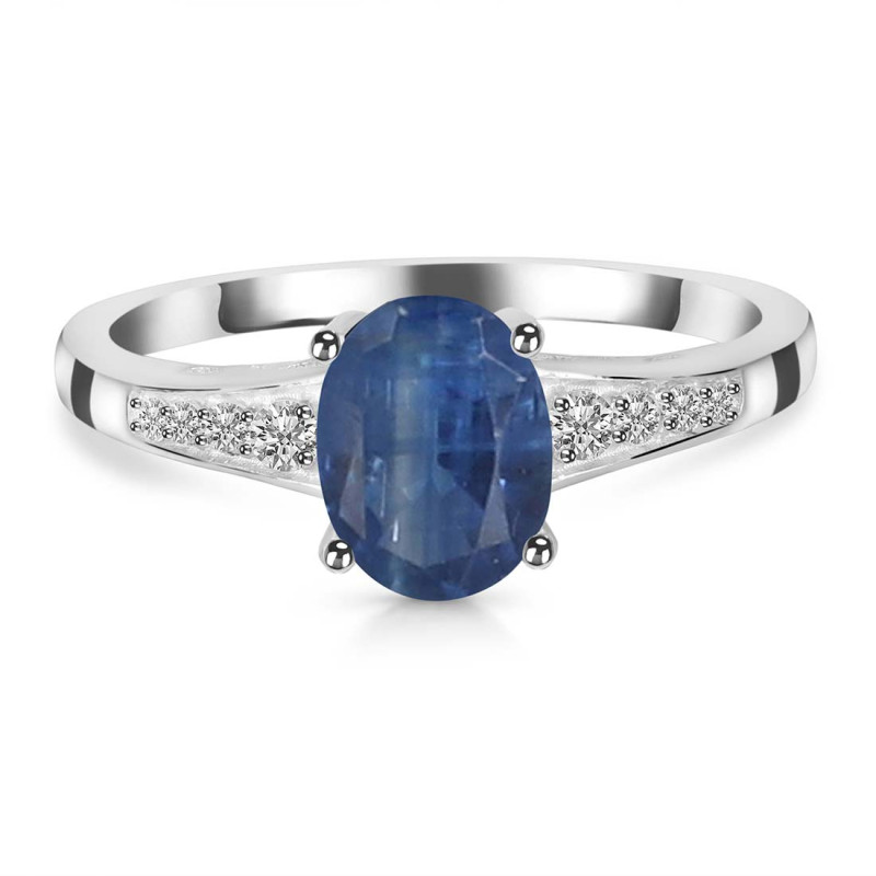 Kyanite & White Topaz Ring KYN-RDR-362.