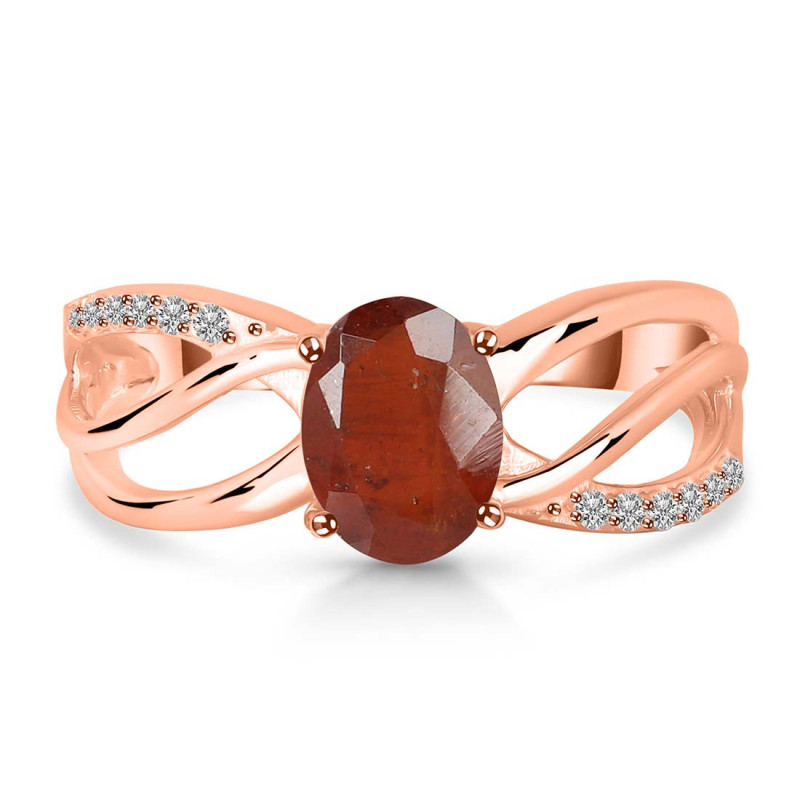 Kyanite (Orange) & White Topaz Ring KYN-RDR-395-O.