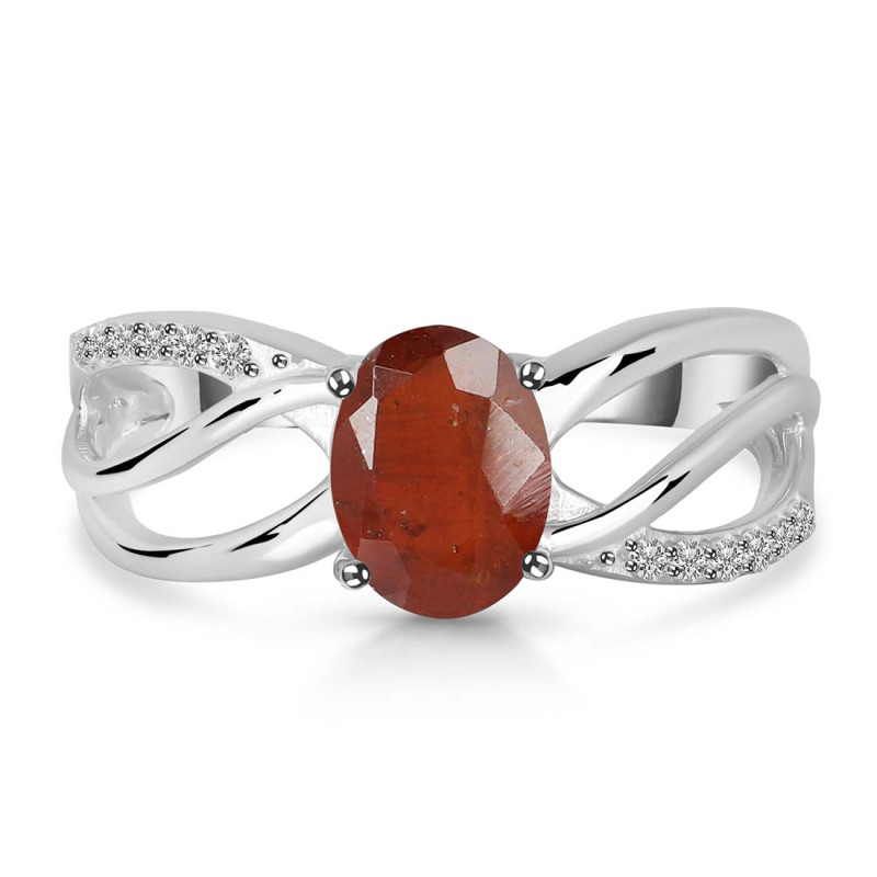 Kyanite (Orange) & White Topaz Ring KYN-RDR-395-O.