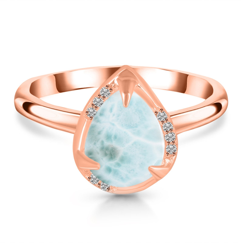 Close Out Larimar & White Topaz Ring LAR-CO-RDR-3236.