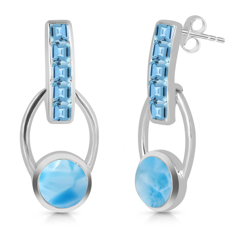 Larimar & Blue Topaz Earring