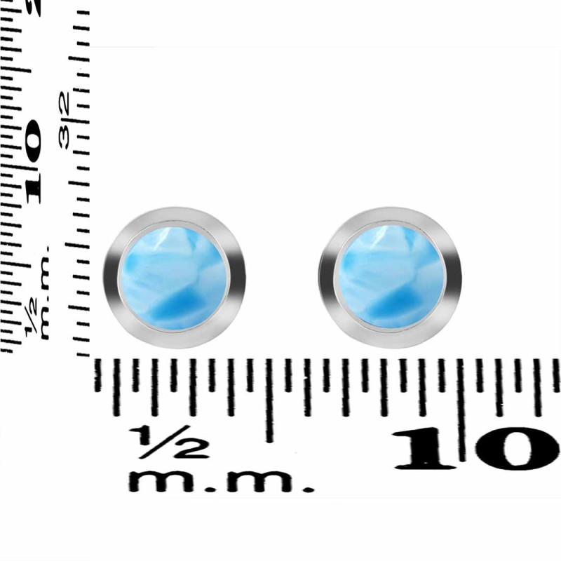 Larimar Stud Earring LAR-RDE-1072.