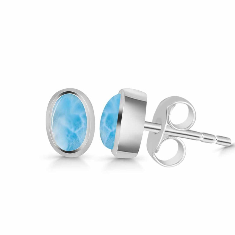 Larimar Stud Earring