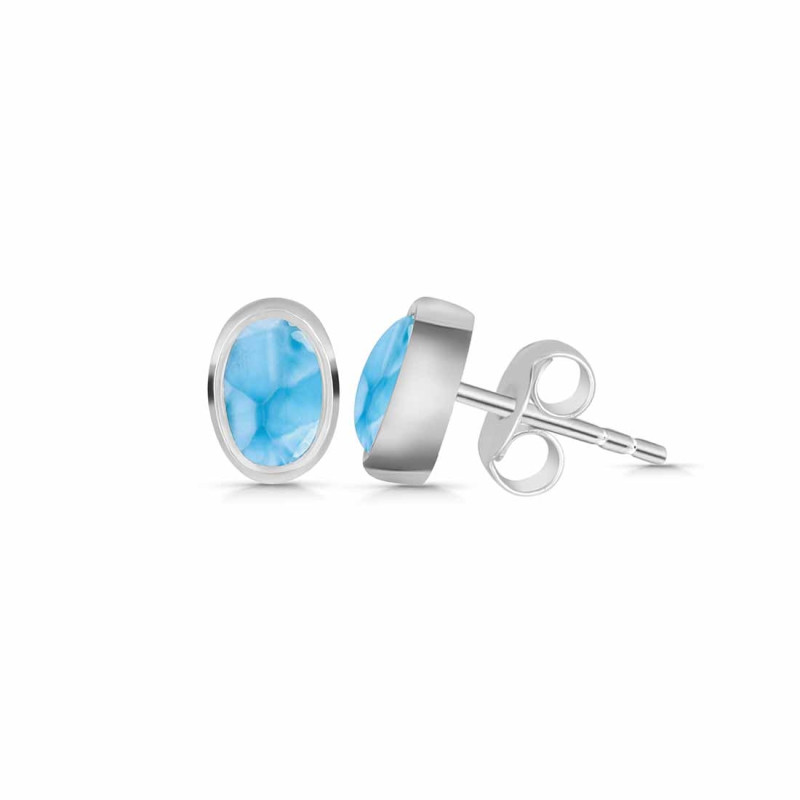 Larimar Stud Earring