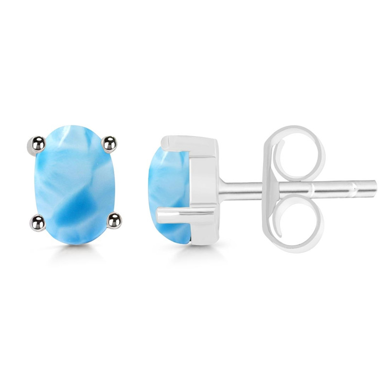 Larimar Stud Earring