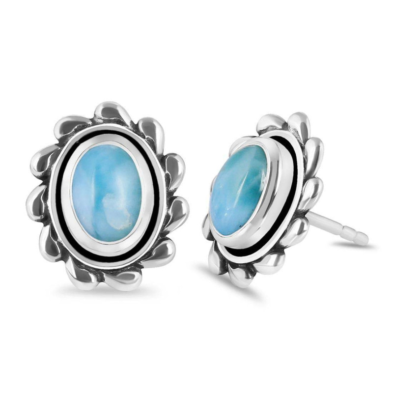 Larimar Stud Earring