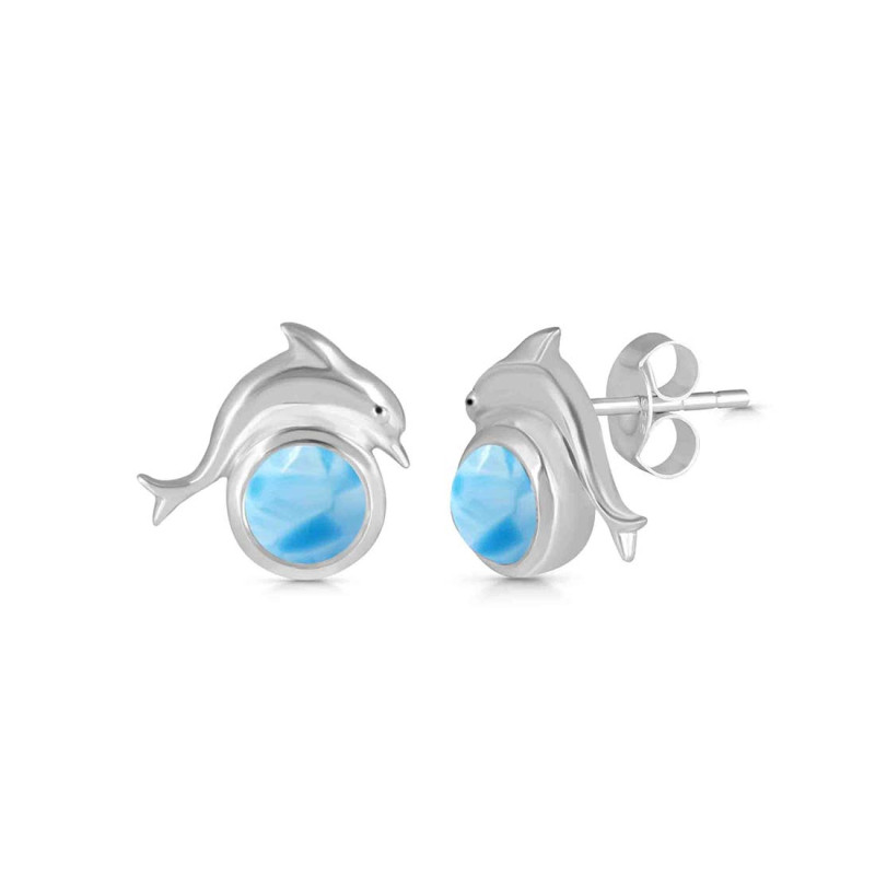 Larimar Stud Earring
