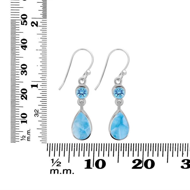 Larimar & Blue Topaz Earring LAR-RDE-773