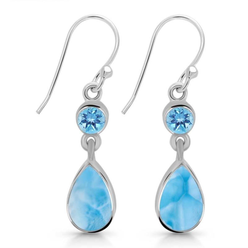 Larimar & Blue Topaz Earring LAR-RDE-773