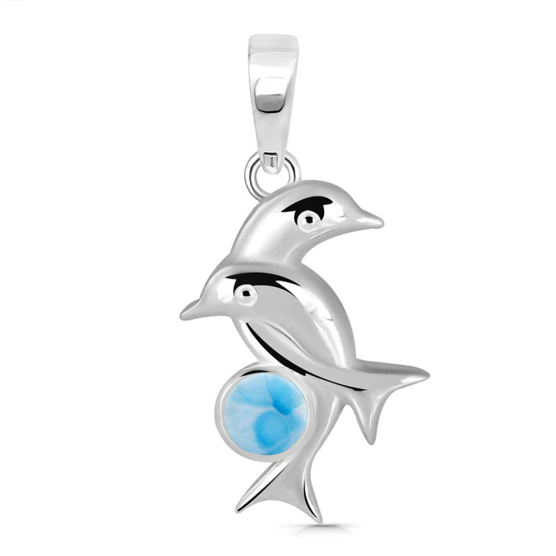 Larimar Dolphin Pendant LAR-RDP-146.