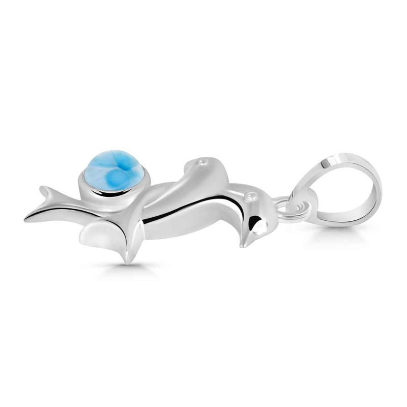 Larimar Dolphin Pendant