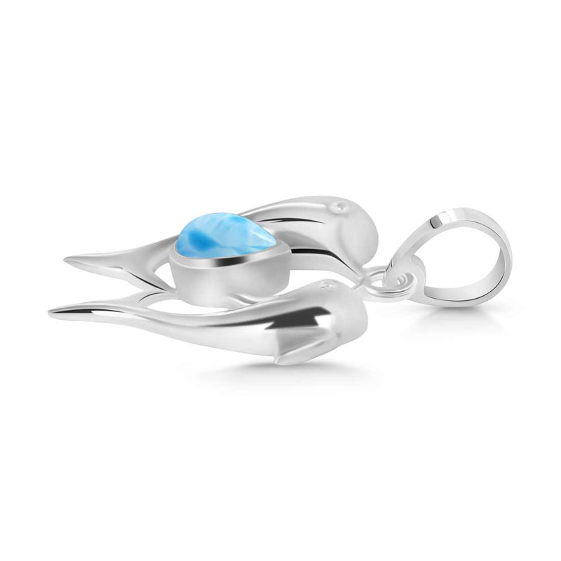 Larimar Dolphin Pendant