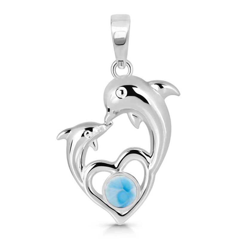 Larimar Dolphin Pendant LAR-RDP-151.