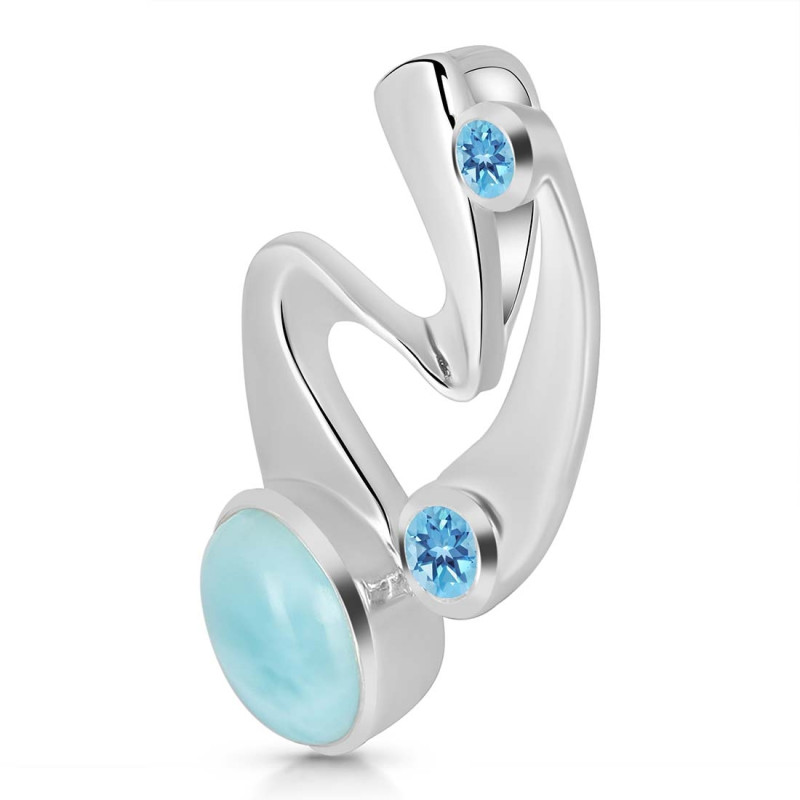 Larimar & Blue Topaz Pendant