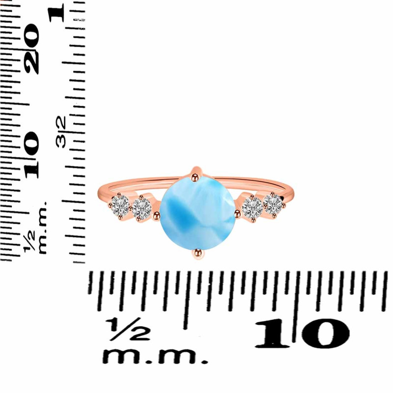 Larimar & White Topaz Ring LAR-RDR-3191.