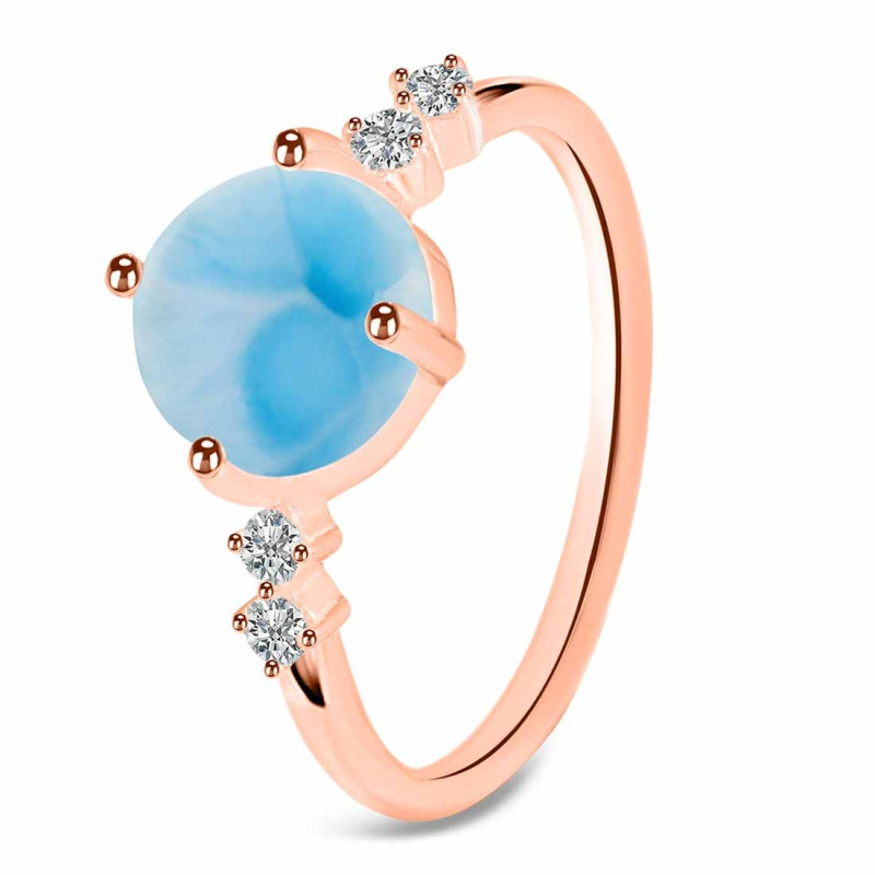 Larimar & White Topaz Ring LAR-RDR-3192.