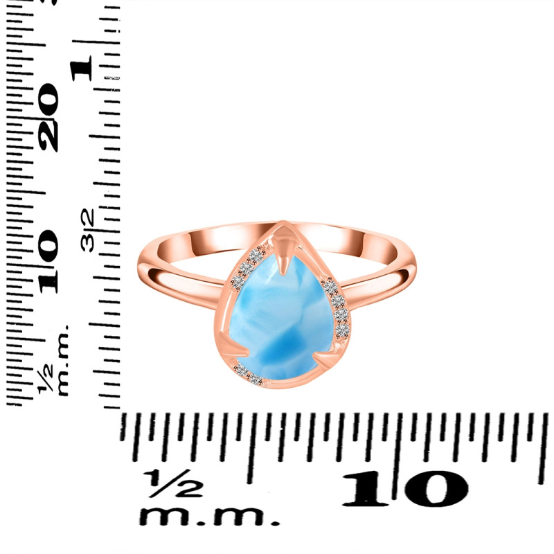 Larimar & White Topaz Ring LAR-RDR-3236.