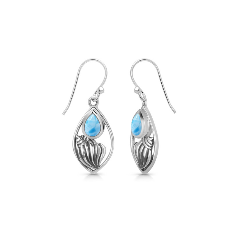 Larimar Shell Earring