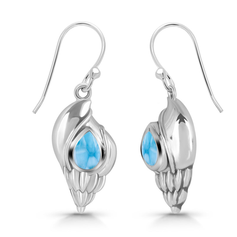 Larimar Shell Earring