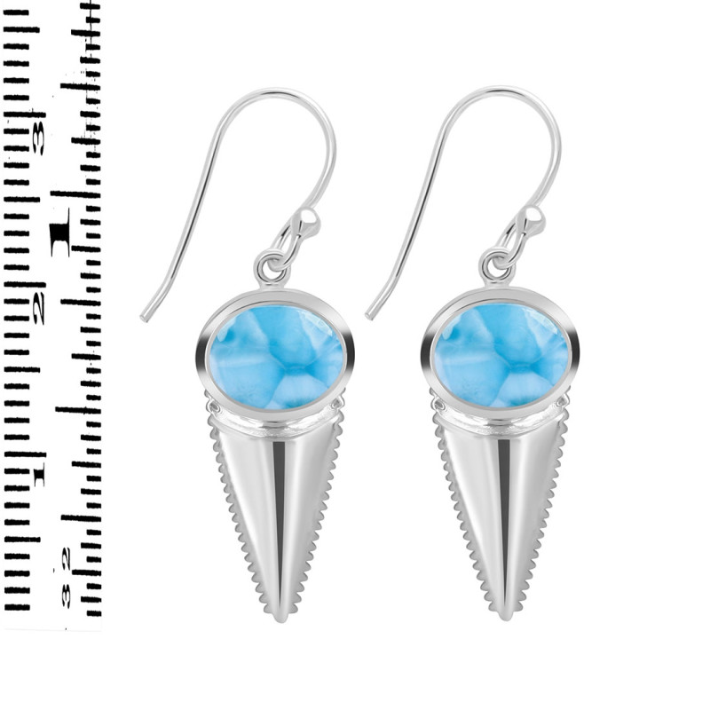 Larimar Shell Earring LAR-RUE-8.