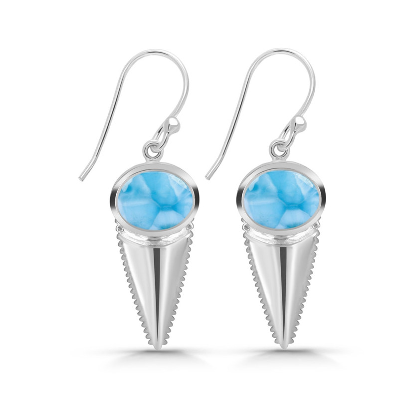Larimar Shell Earring LAR-RUE-8.