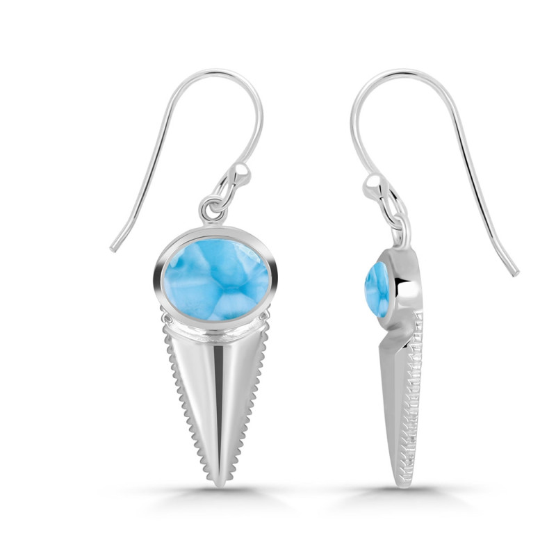 Larimar Shell Earring