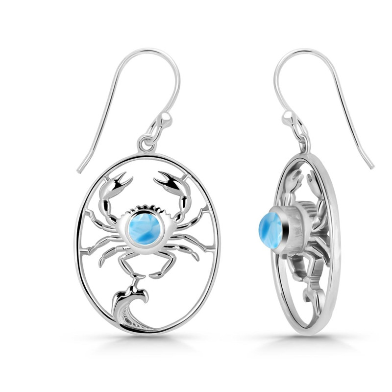 Larimar Crab Earring