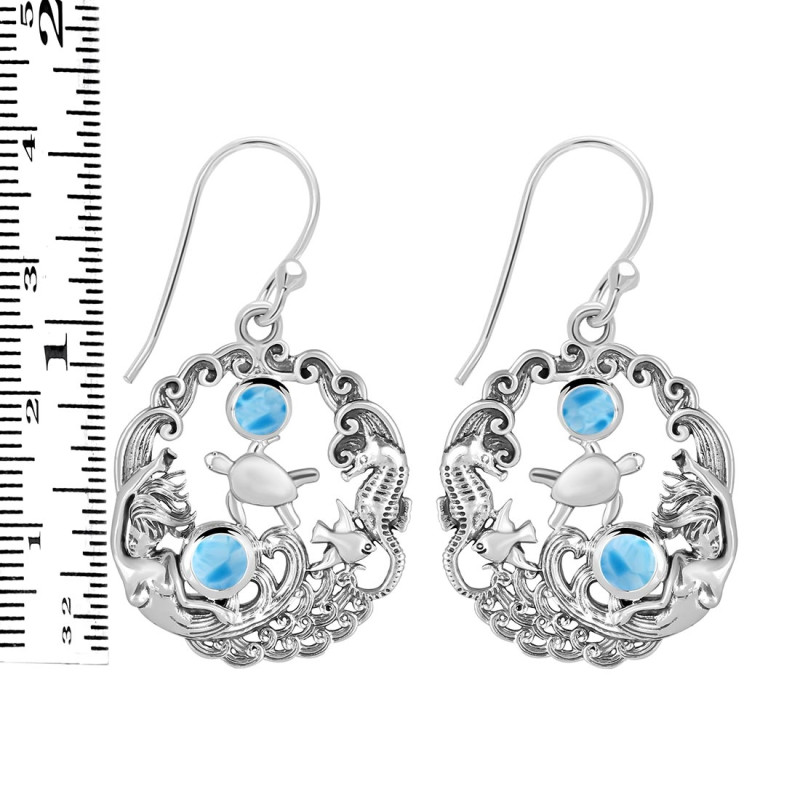 Larimar Sea Life Earring LAR-RUE-29.