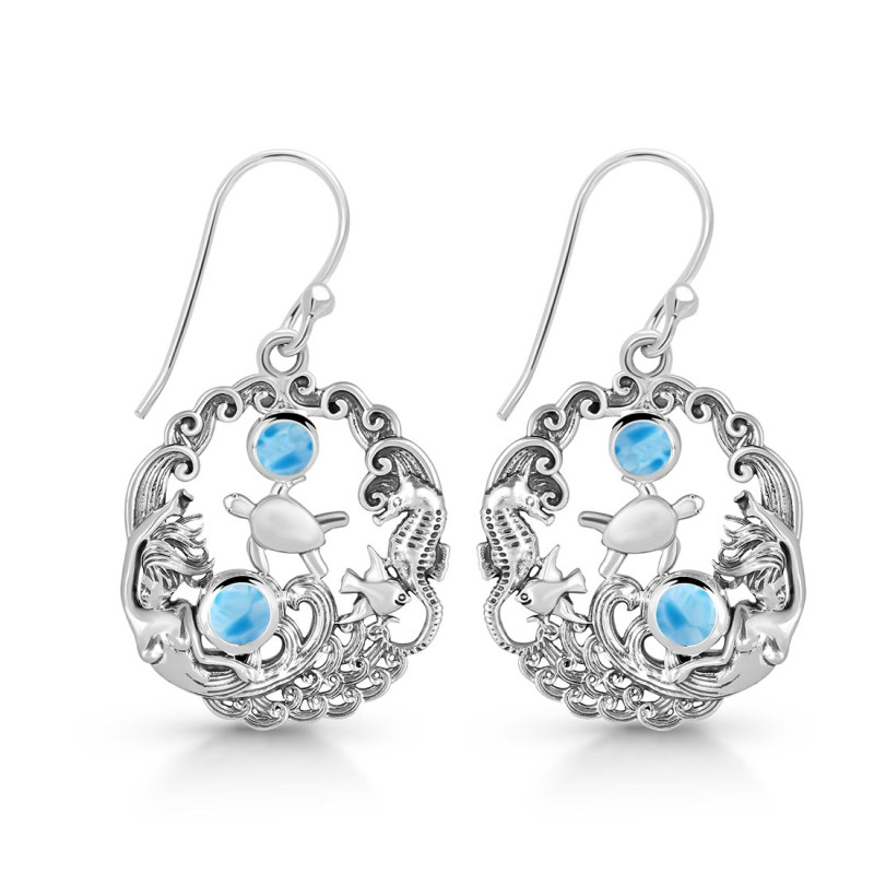 Larimar Sea Life Earring LAR-RUE-29.