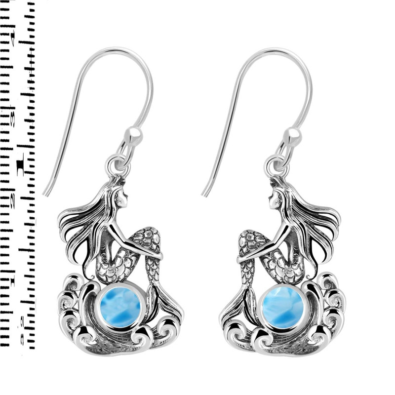 Larimar Mermaid Earring LAR-RUE-36.