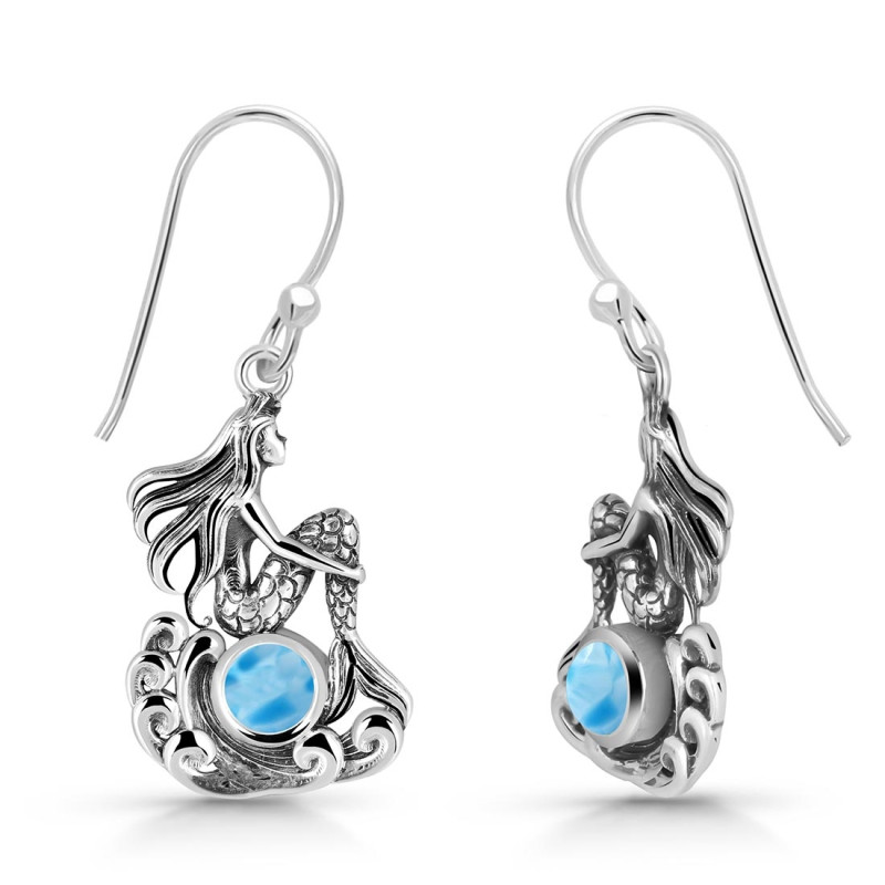 Larimar Mermaid Earring