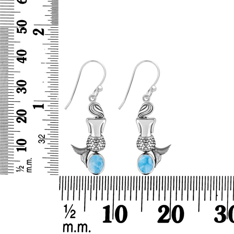 Larimar Mermaid Earring LAR-RUE-43.