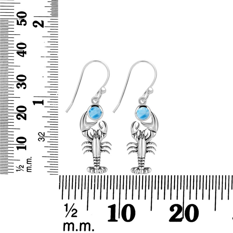 Larimar Lobster Earring LAR-RUE-45.