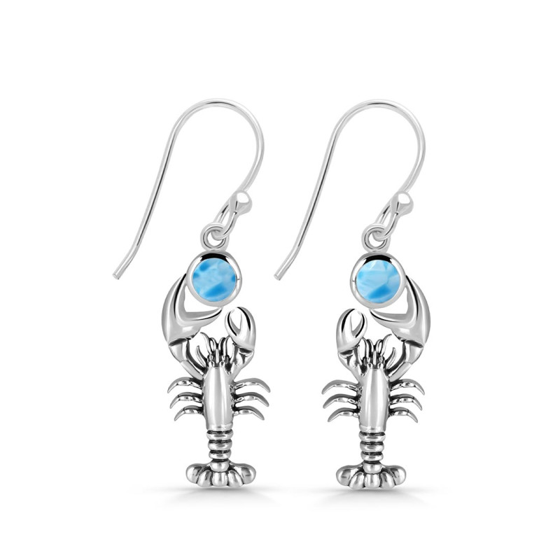 Larimar Lobster Earring LAR-RUE-45.