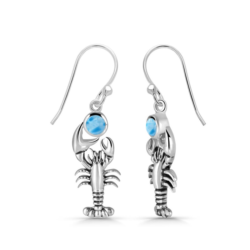 Larimar Lobster Earring