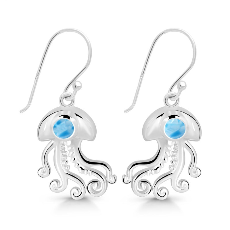 Larimar Jelly Fish Earring LAR-RUE-47.
