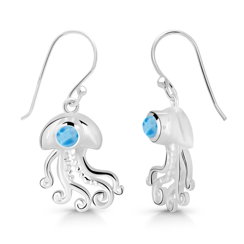 Larimar Jelly Fish Earring