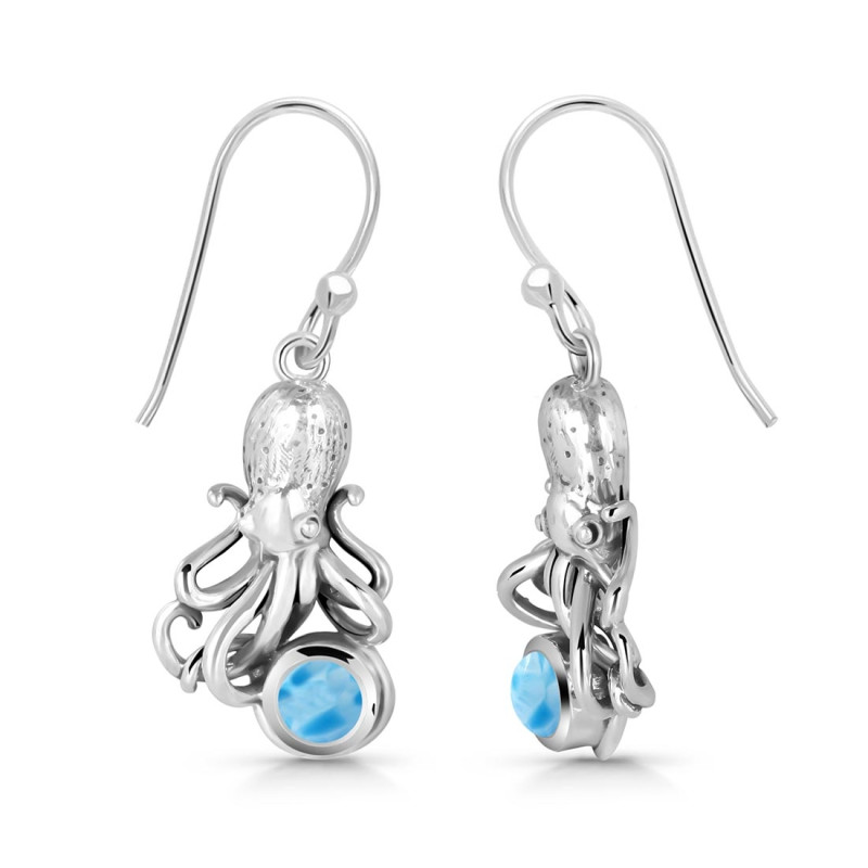 Larimar Octopus Earring