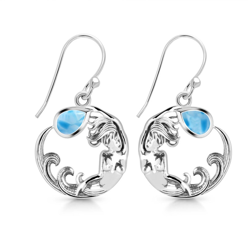Larimar Mermaid Earring LAR-RUE-50.