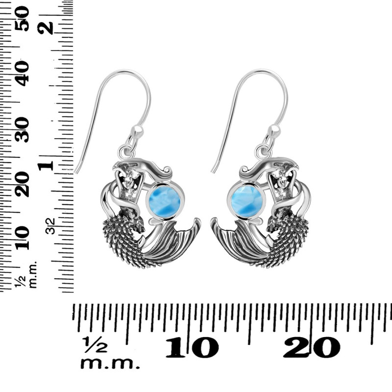 Larimar Mermaid Earring LAR-RUE-63.