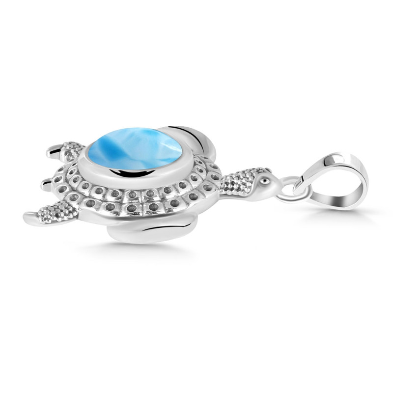 Larimar Turtle Pendant