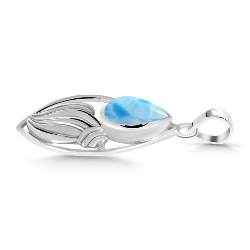 Larimar Shell Pendant