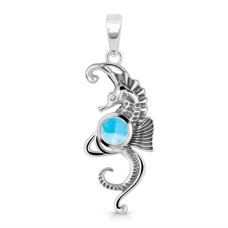 Larimar Sea Horse Pendant LAR-RUP-11.