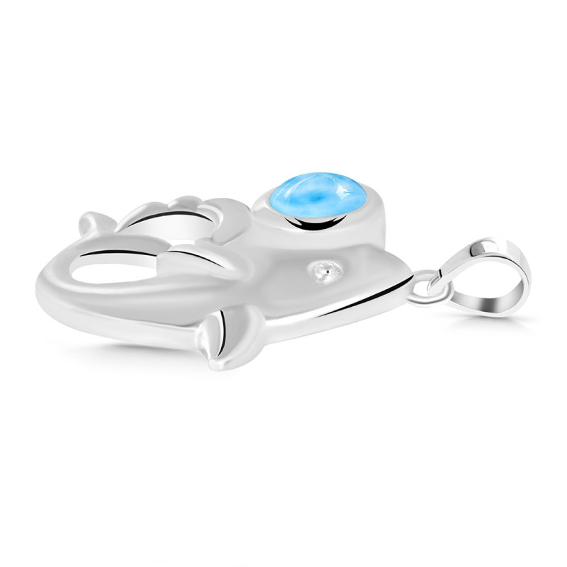 Larimar Shark Pendant