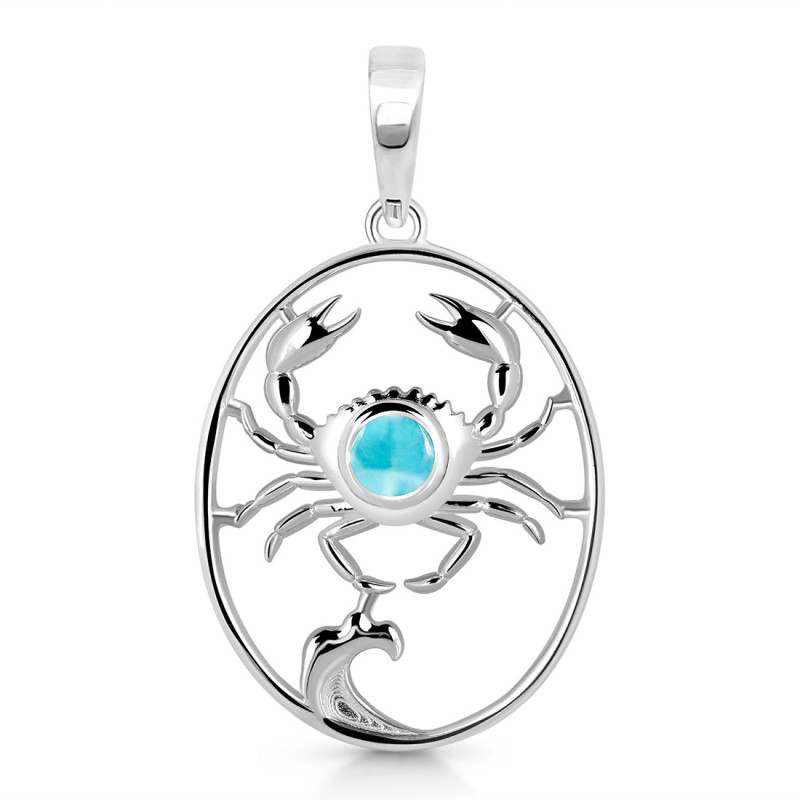 Larimar Crab Pendant LAR-RUP-19.